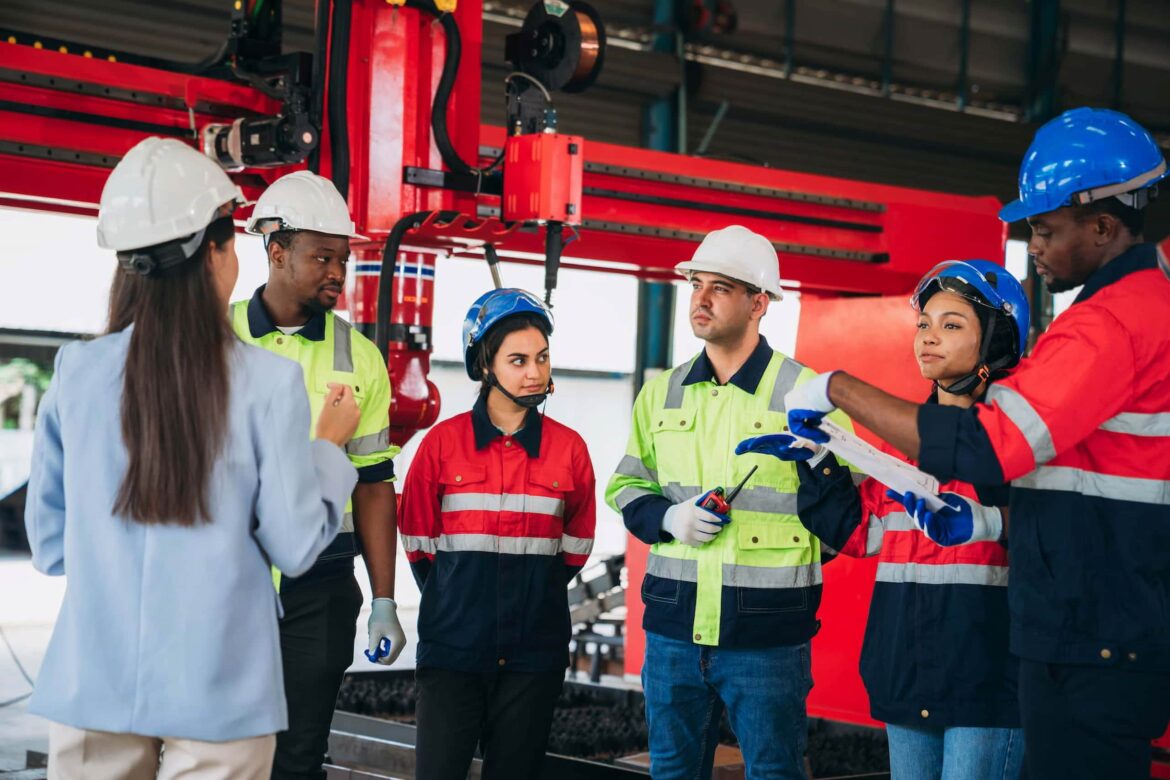 Workers attending certified asbestos training in South Africa, guided by a safety instructor to ensure compliance and workplace protection