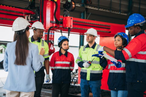 Workers attending certified asbestos training in South Africa, guided by a safety instructor to ensure compliance and workplace protection