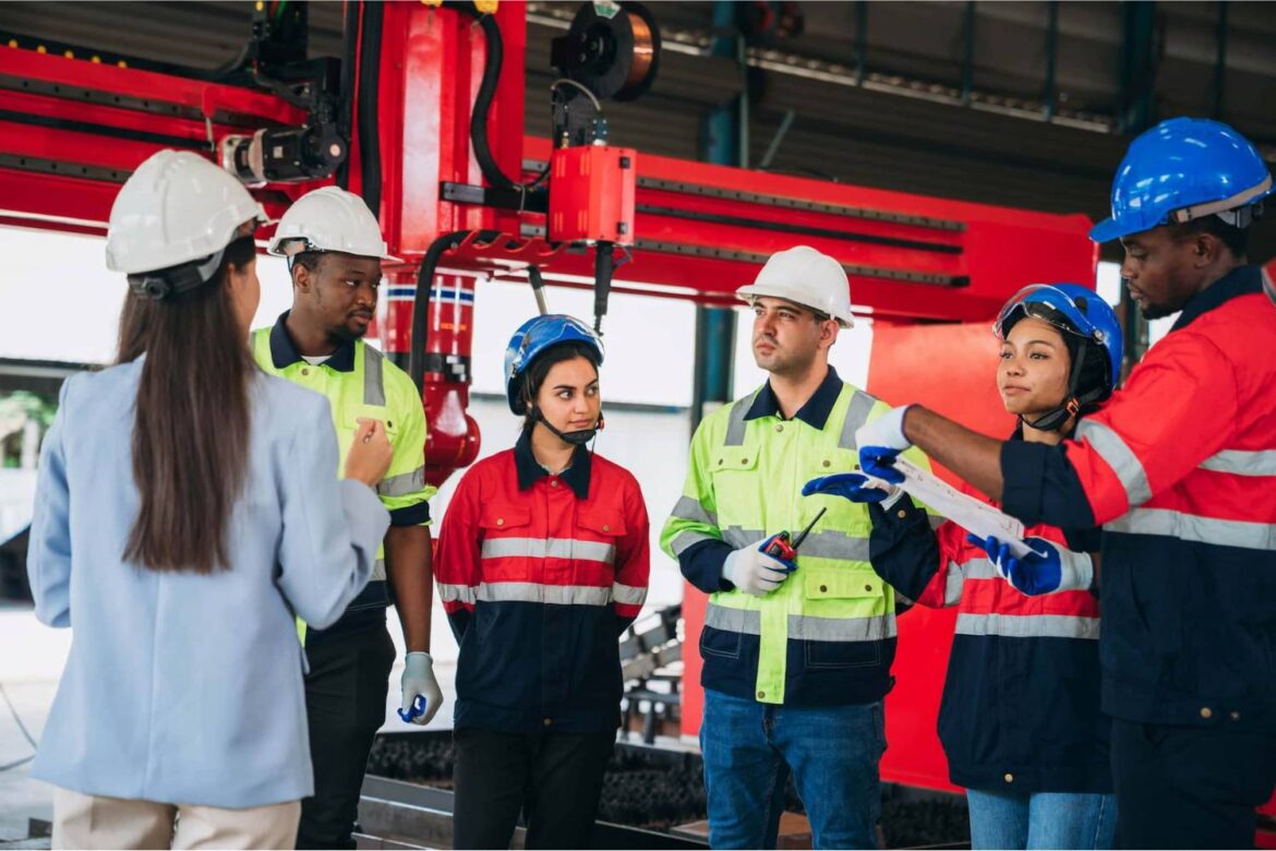 Workers attending certified asbestos training in South Africa, guided by a safety instructor to ensure compliance and workplace protection